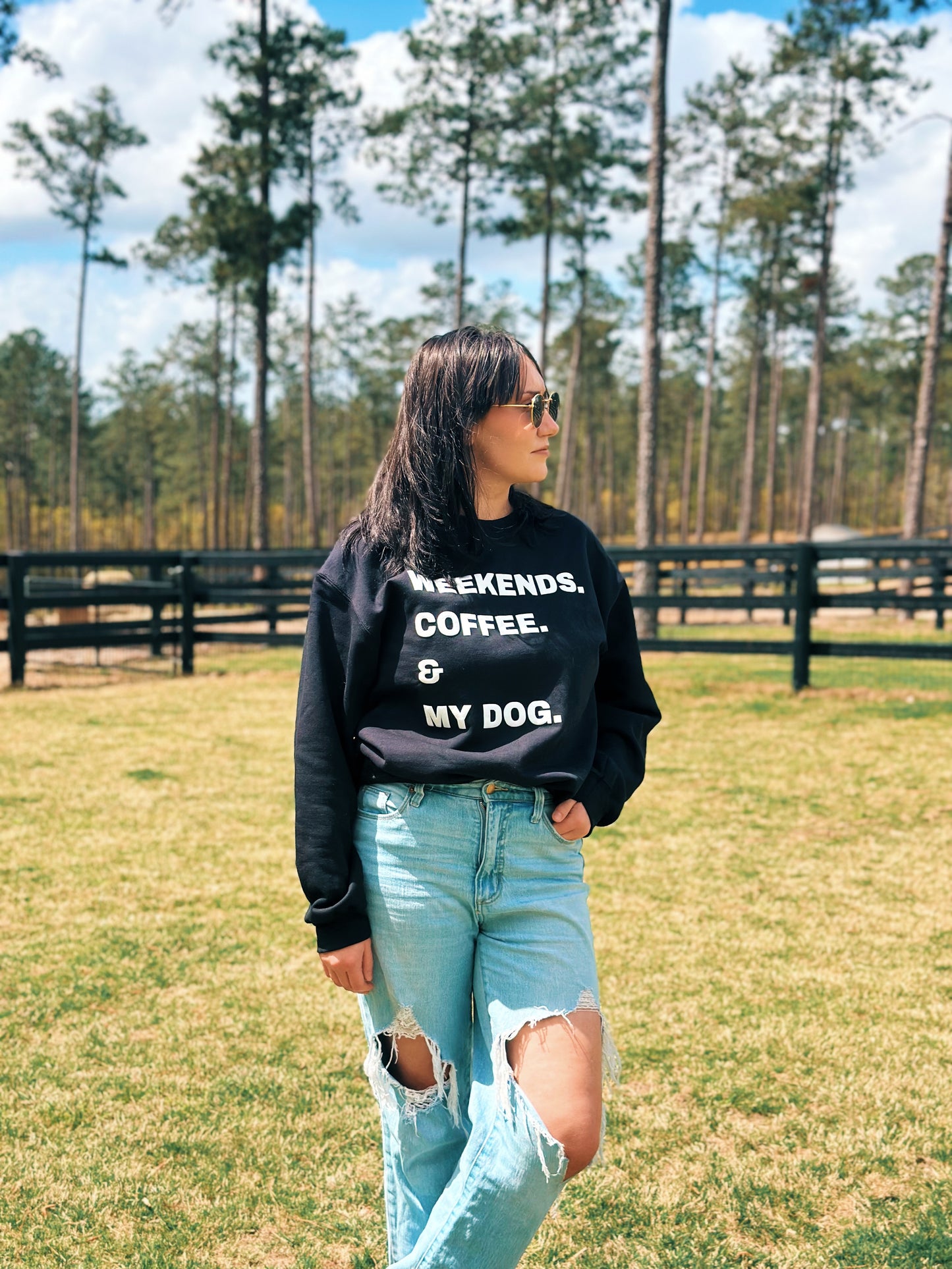 Weekends Graphic Sweatshirt